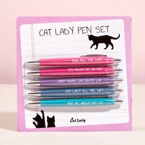 Cat Lady Pen Set